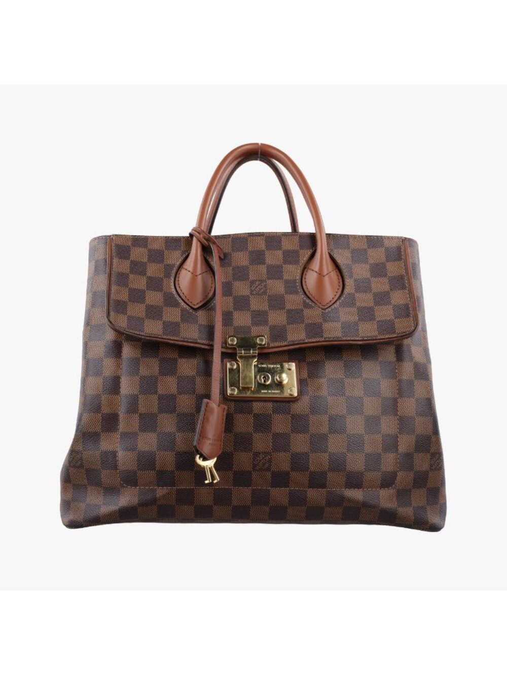 Louis Vuitton Ascot Ebene Damier Canvas Handbag